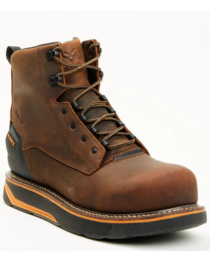 Hawx | Men's 6" Airflow Heat Transfer System Paver Work Boots - Composite Toe | Dark Brown