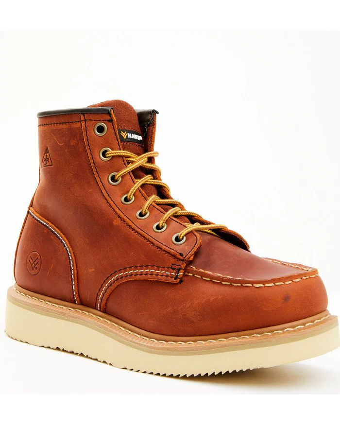 Hawx | Women's Gradient Lace-Up Work Boots - Soft Toe | Brown