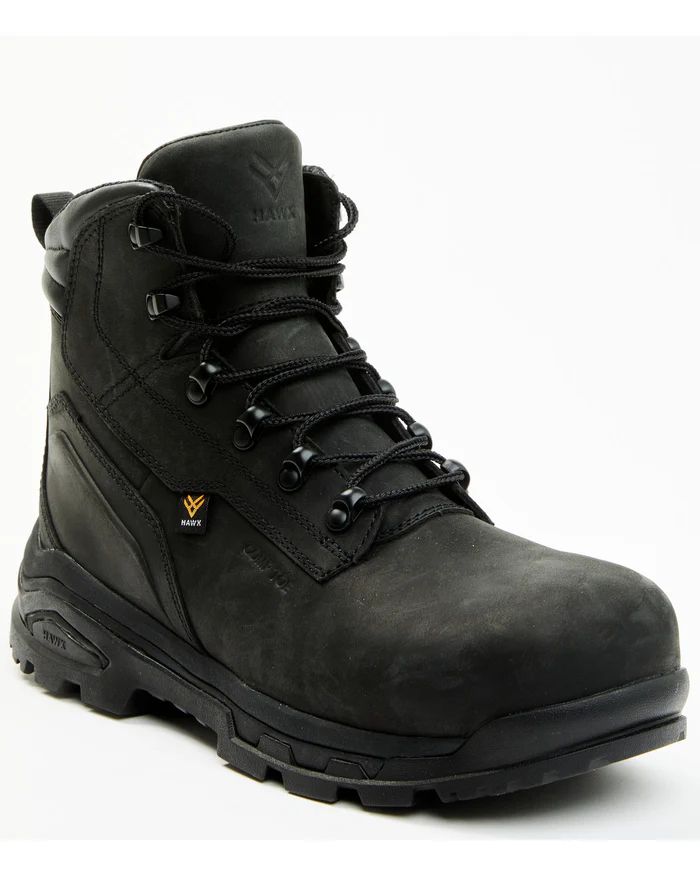 Hawx | Men's Enforcer Pro 6" Work Boots - Composite Toe | Black