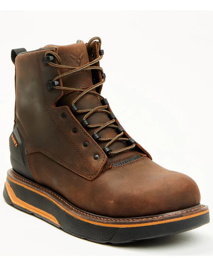 Hawx | Men's 6" Airflow Heat Transfer System Paver Work Boots - Soft Toe | Dark Brown
