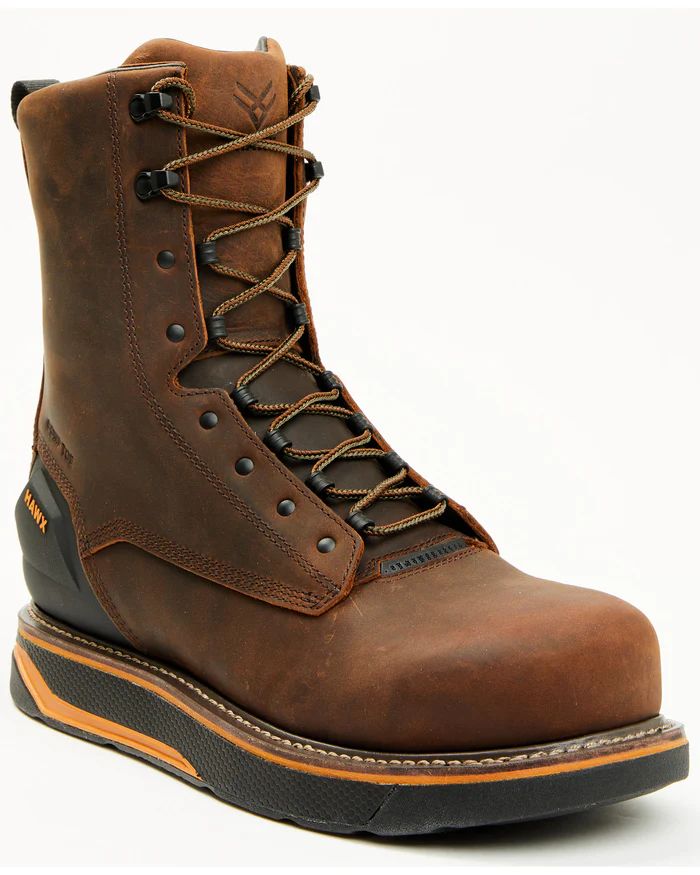 Hawx | Men's 8" Airflow Heat Transfer System Paver Work Boots - Composite Toe | Dark Brown