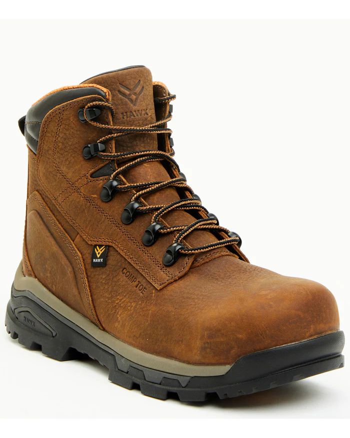 Hawx | Men's Enforcer Pro Work Boots - Composite Toe | Brown